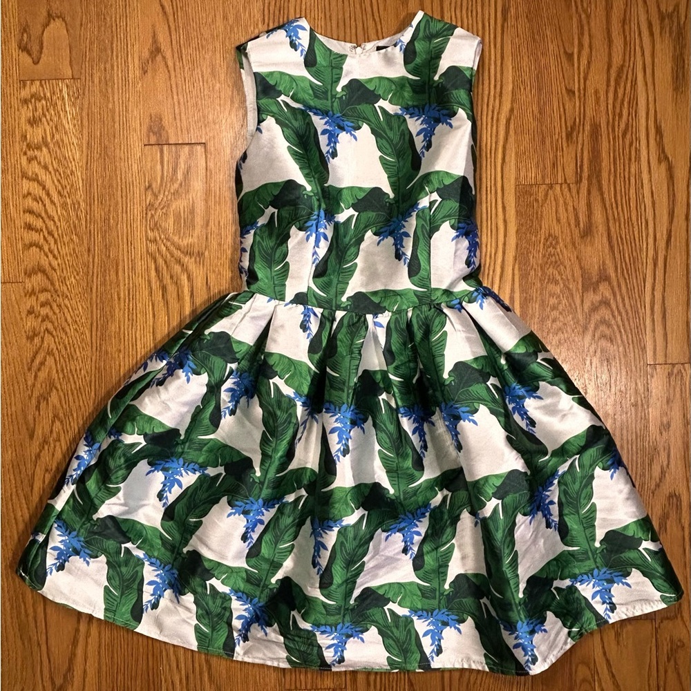*BLAQUE LABEL Blaque Label Tropical Leaf‎ Fit & Flare Dress
